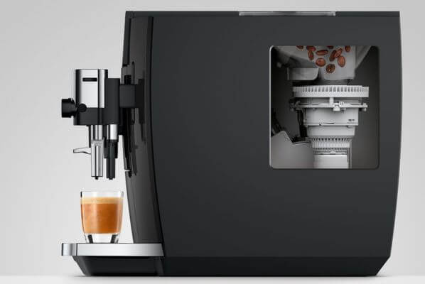 Ekspres do kawy JURA C9 Piano White ekran  Ekspres do kawy JURA E8 ED Piano Black grinder